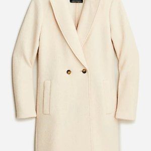 J.Crew Petite New Daphne Topcoat in Italian Boiled Wool (Ivory) - NEW WITH TAGS